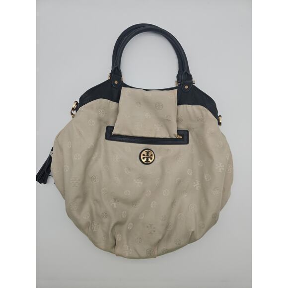 TORY BURCH Dakota Shoulder Bag Hobo Satchel Magnetic Fringe 22 x 17 - Picture 7 of 16